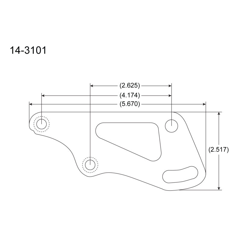 Peterson Fluid Systems Chevrolet Small Block Mount Blade - Right Side