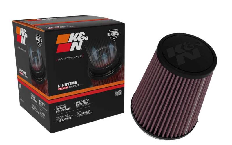 K&N Universal 4in Flange x 5-3/8in Base x 4in Height High flow Air Filter thumbnail 2