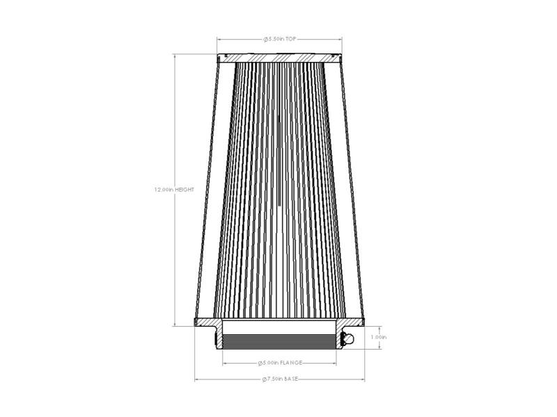 aFe Magnum FORCE Intake Replacement Air Filter w/ D2 Dry Media 5in F x7-1/2in B x5-1/2in T x12inH thumbnail 2