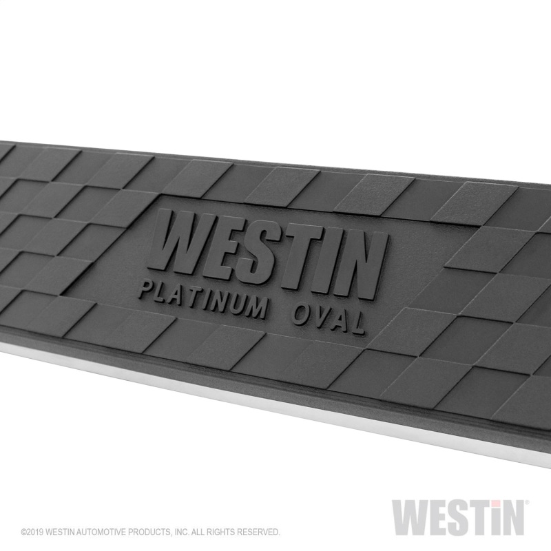 Westin 19-22 Chev/GMC Silverado/Sierra 1500 DC (No 2019 Ltd) Platinum 4 Oval Nerf Step Bars - Blk thumbnail 8