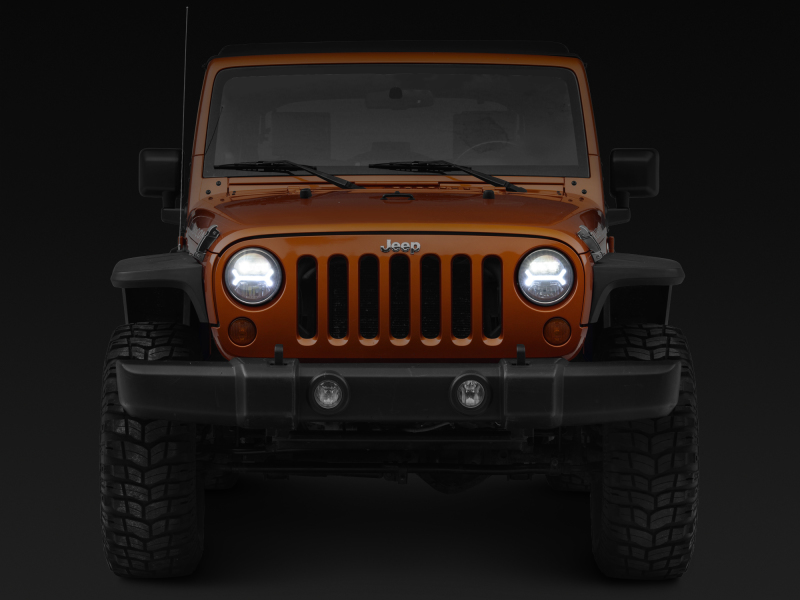 Raxiom 07-18 Jeep Wrangler JK LED Halo Headlights- Black Housing (Clear Lens) thumbnail 3