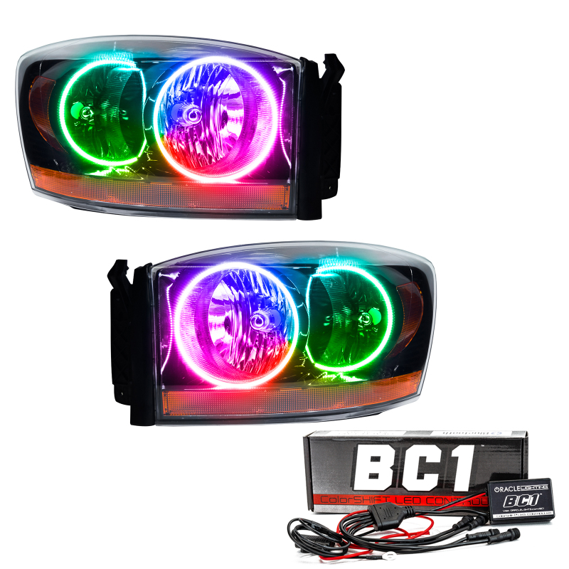 Oracle 06 Dodge Ram SMD HL - Black - ColorSHIFT w/ BC1 Controller thumbnail 2