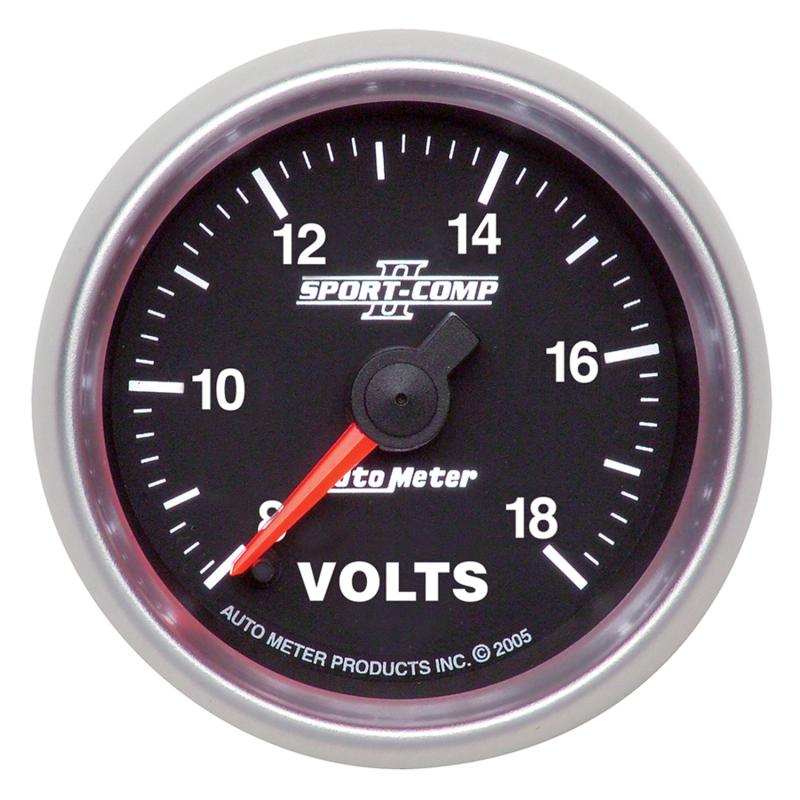 Autometer Sport-Comp II 2 1/16in. 18V Digital Stepper Motor Electronic Voltmeter thumbnail 3