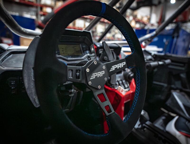 PRP Deep Dish Suede Steering Wheel - Blue