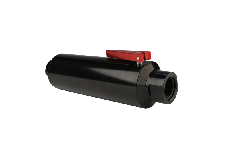 Aeromotive In-Line AN-12 Filter w/Shutoff Valve 100 Micron SS Element - Black Anodize Finish thumbnail 9