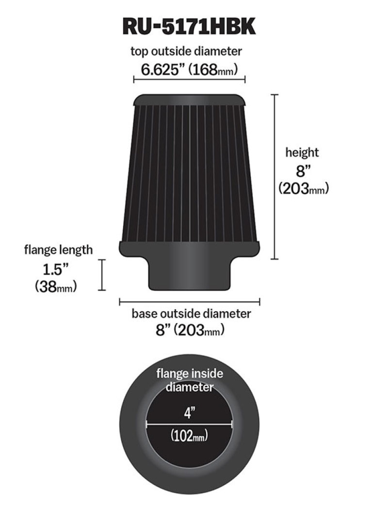 K&N Engineering KN Universal Air Filter