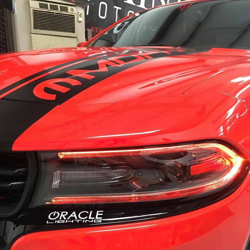 Oracle 15-21 Dodge Charger RGB+W DRL Headlight DRL Kit - ColorSHIFT w/ BC1 Controller thumbnail 4