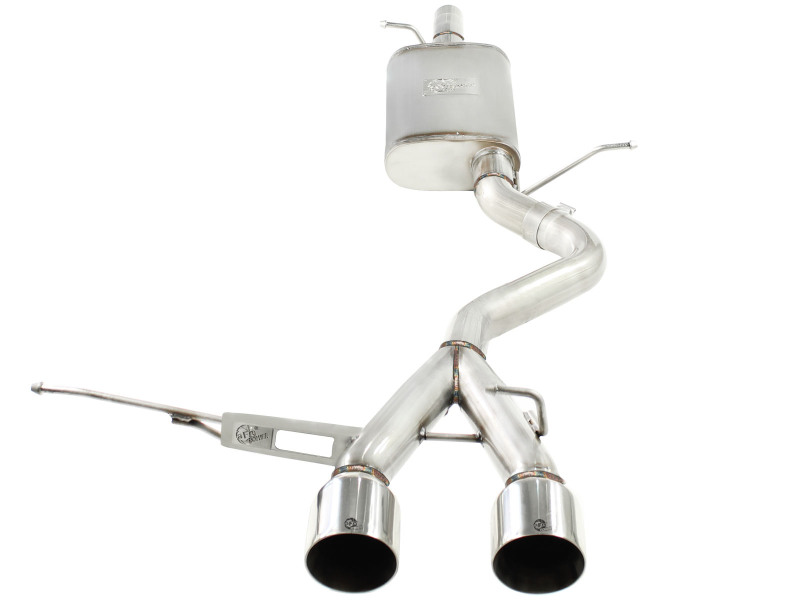 aFe MACHForce XP 2-1/2in SS-304 Cat-Back Exhausts w/ Polished Dual Tips 2008 VW Golf R32 V6-3.2L MKV thumbnail 8