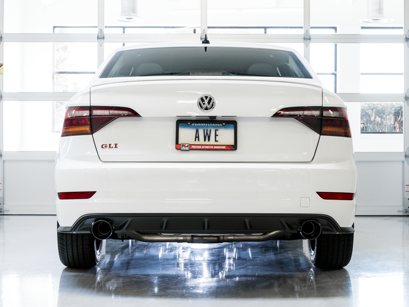 AWE Tuning 18-21 Volkswagen Jetta GLI Mk7 Track Edition Exhaust - Diamond Black Tips (Fits OEM DP) thumbnail 5