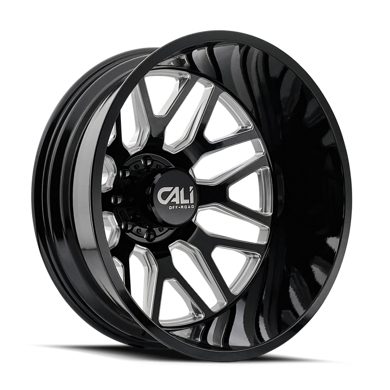 Cali Off-Road 9115D Invader Dually 24x8.25 / 8x165.1 BP / -232mm OS / 121.3mm Hub Gls Blk Mill Wheel