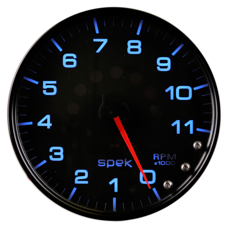 Autometer Spek-Pro Gauge Tachometer 5in 11K Rpm W/Shift Light & Peak Mem Black/Black thumbnail 6