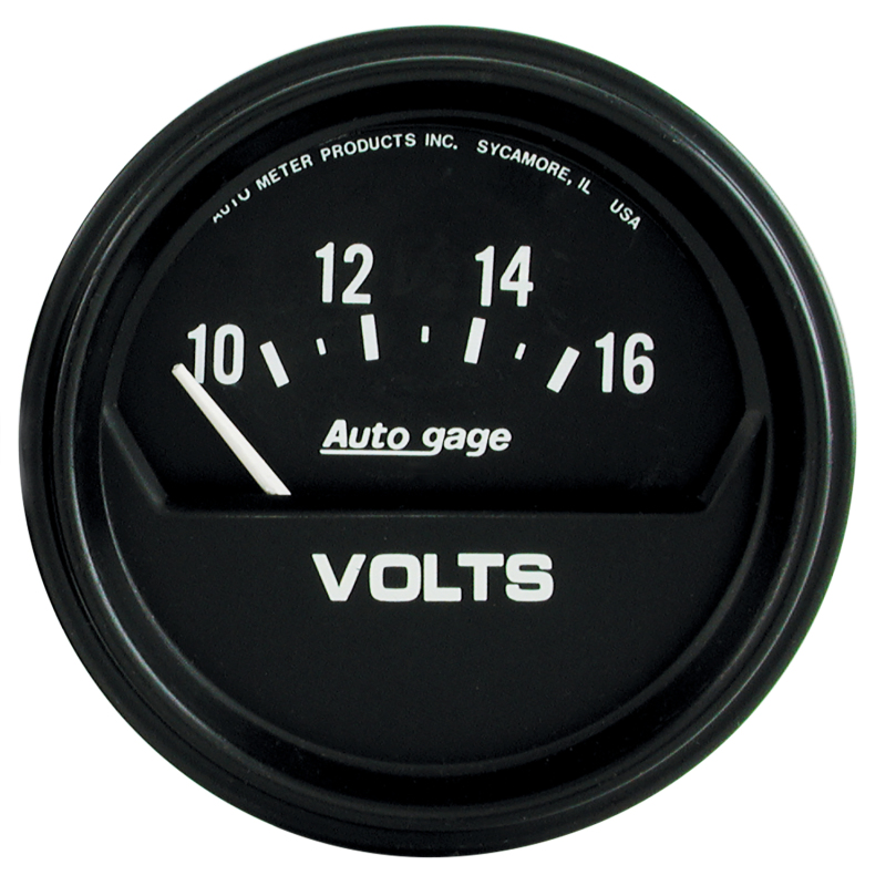 Autometer AutoGage 2-5/8in 16V Electrical Voltmeter - Black thumbnail 3