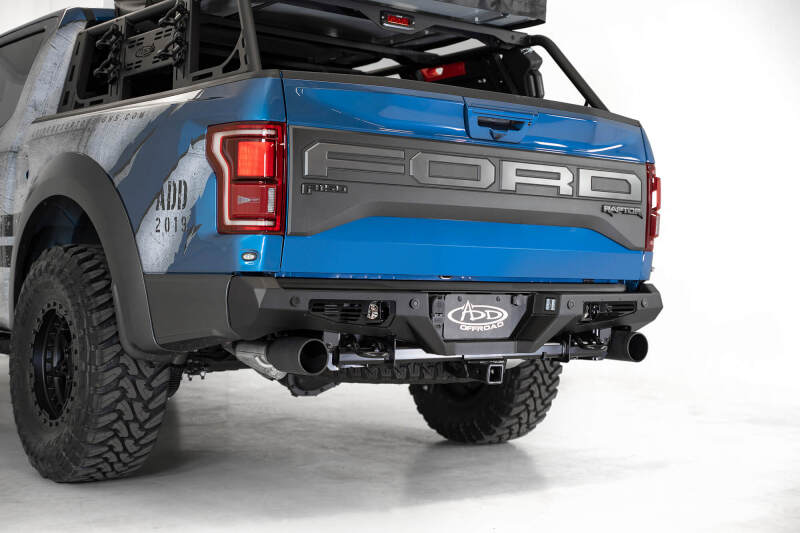 Addictive Desert Designs 17-20 Ford Raptor F-150 Bomber Rear Bumper w/ Backup Sensor Cutouts thumbnail 6