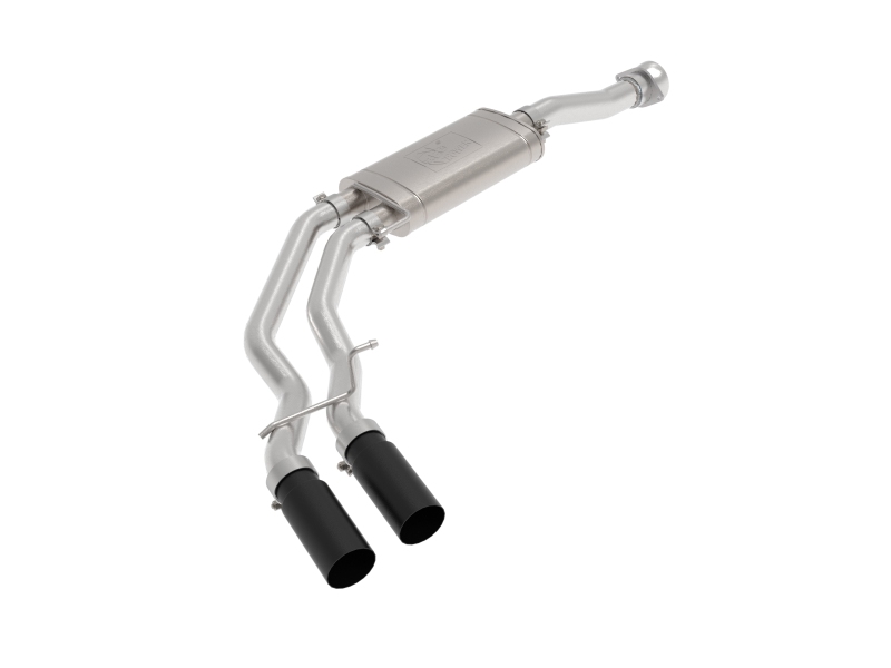aFe Rebel 3in 409 SS Cat-Back Exhaust 2021 Ford F-150 V6 2.7L/3.5L (tt)/V8 5.0L w/ Black Tips thumbnail 2