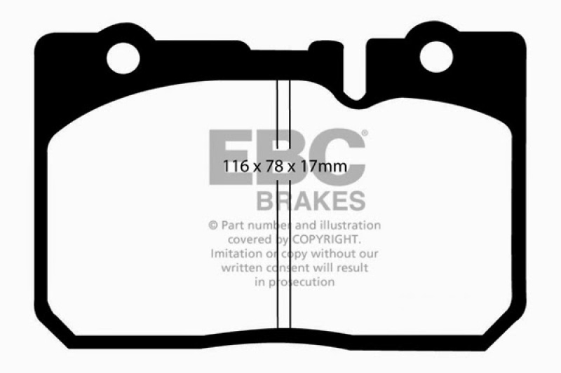 EBC 95-00 Lexus LS400 4.0 Yellowstuff Front Brake Pads thumbnail 6
