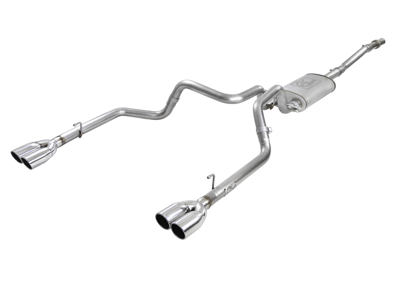 aFe Vulcan Series 3in-2-1/2in 304 SS Cat-Back 2019 GM Silverado 1500 V8-5.3L w/ Polished Tips thumbnail 2