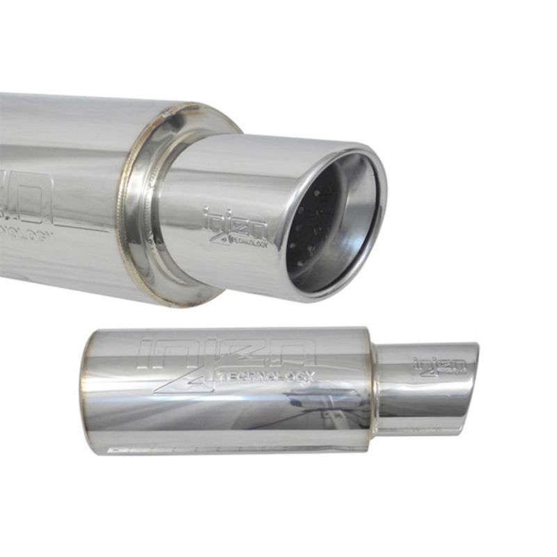 Injen 2 3/8 Universal Muffler w/Stainless Steel resonated rolled tip (Injen embossed logo) thumbnail 3