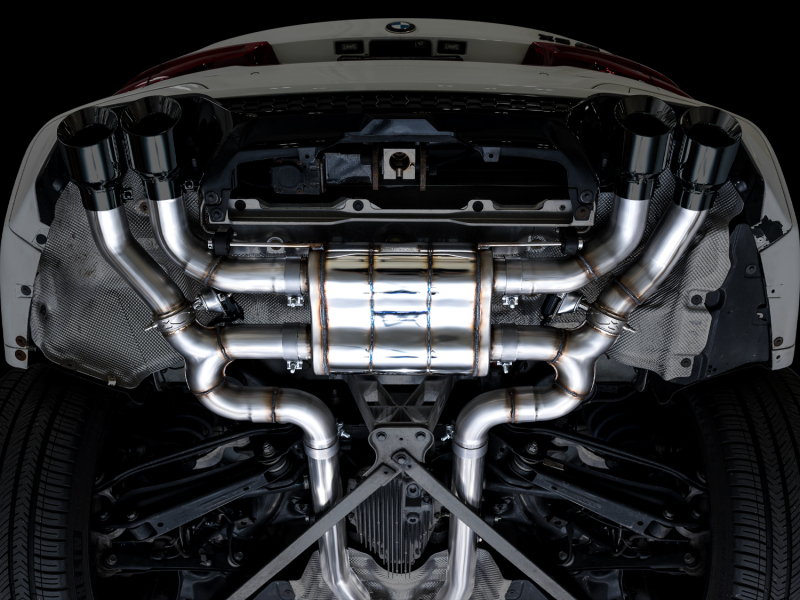 AWE Tuning 20-25 BMW X3 M/M Comp (F97) AWD SwitchPath Axle-Back Exhaust - Diamond Black Tips thumbnail 4