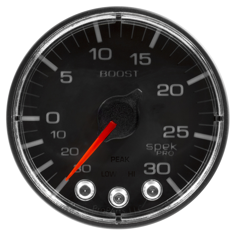 Autometer Spek-Pro 52.4mm 30inHG-30PSI Digital Stepper Motor Vac/Boost Gauge