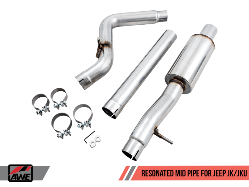 AWE Tuning 07-18 Jeep Wrangler JK/JKU 3.6L Resonated Mid Pipe thumbnail 5