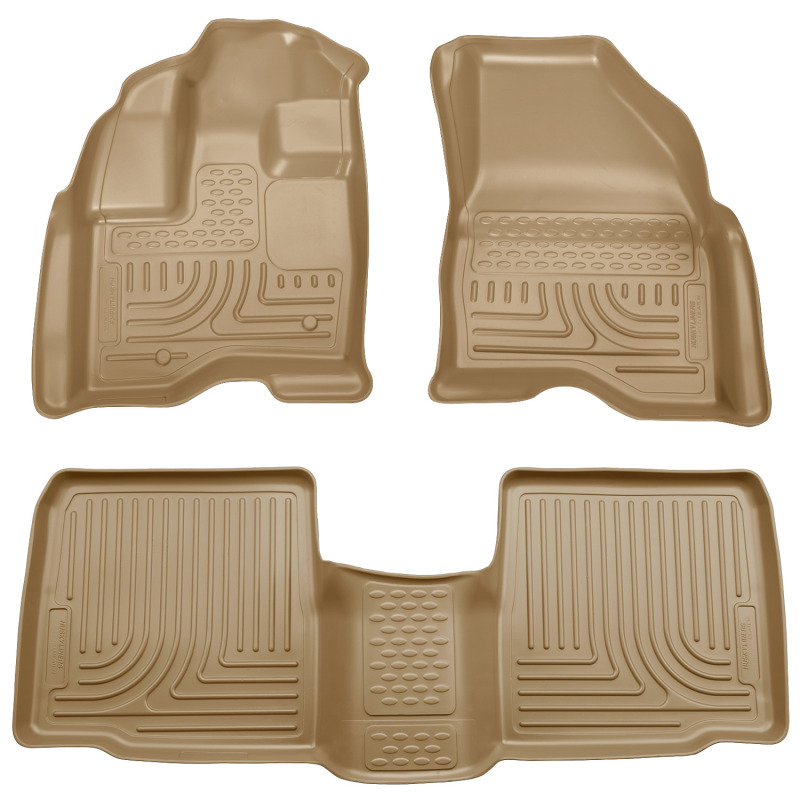 Husky Liners 10-13 Ford Taurus WeatherBeater Combo Tan Floor Liners thumbnail 3
