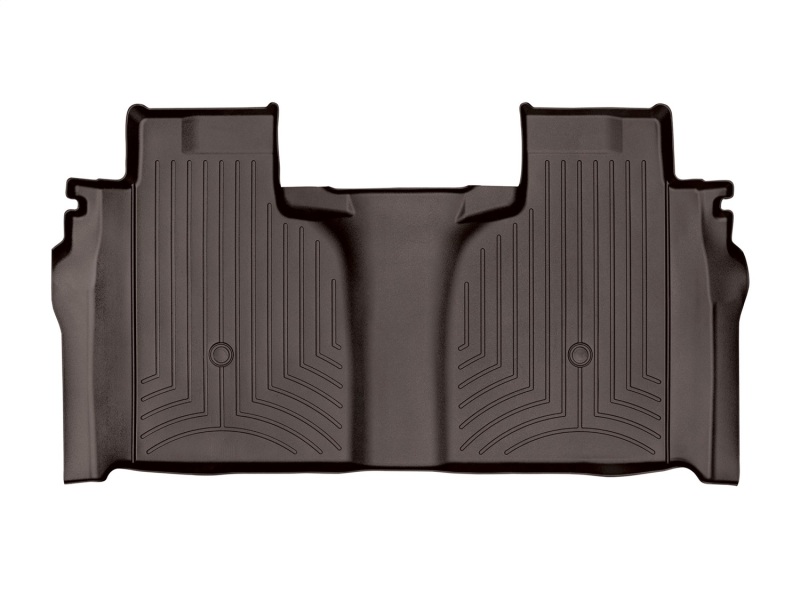 WeatherTech 2019+ Chevrolet Silverado 1500 Crew Cab (1st Row Bucket Seats) Rear FloorLiner - Cocoa