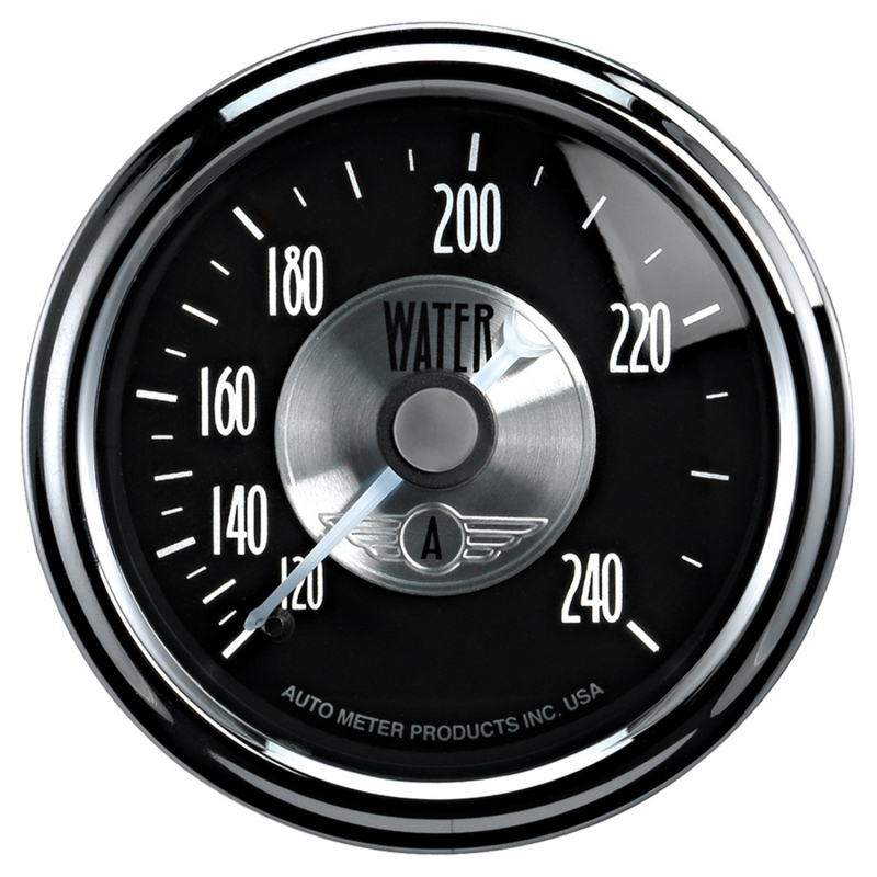 Autometer Prestige Series Black Diamond 2-1/16in 120-240 Deg F Water Temp Gauge thumbnail 4