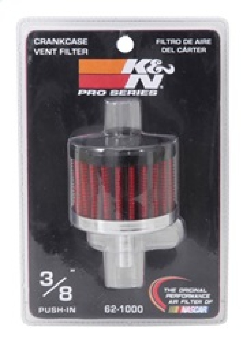 K&N Steel Base Crankcase Vent Filter 0.375in Vent OD x 2in OD x 1.5in Height thumbnail 8