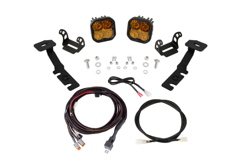 Diode Dynamics 19-25 Toyota RAV4 SS3 LED Ditch Light Kit - Sport Yellow Combo