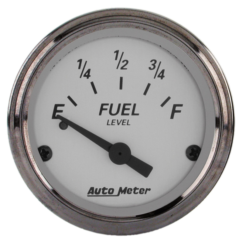 AutoMeter Gauge Fuel Level 2-1/16in. 0 Ohm(e) to 90 Ohm(f) Elec American Platinum thumbnail 3
