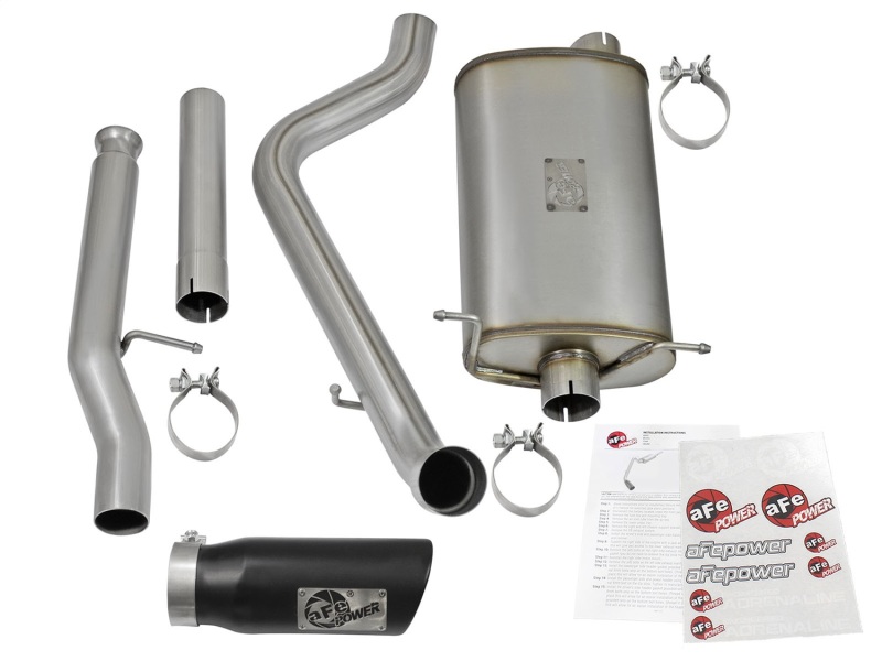 aFe MACH Force XP Exhausts Cat-Back Black Tip 09-17 GM Silverado 1500 4.3/5.3L RegCab SB/LB thumbnail 4