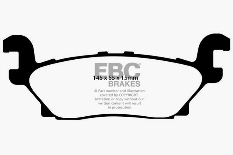 EBC 05-07 Hummer H3 3.5 Yellowstuff Rear Brake Pads thumbnail 4