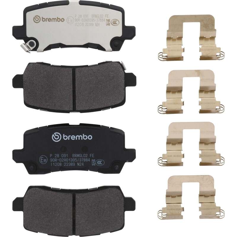 Brembo OE 17-20 Acura MDX/14-20 RLX/15-20 TLX/18-24 Honda Odyssey PRIME Low-Met Brake Pad - Rear thumbnail 2