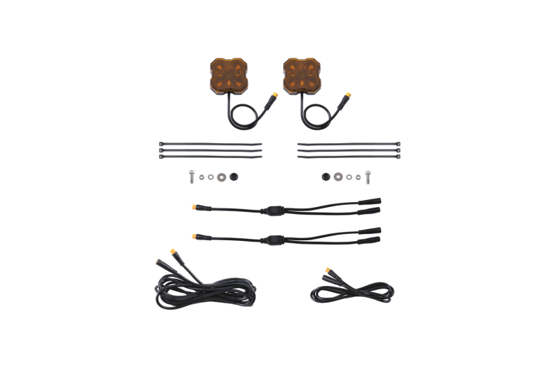 Diode Dynamics Stage Series Single Color LED Rock Light - Amber M8 (2-pack) thumbnail 2