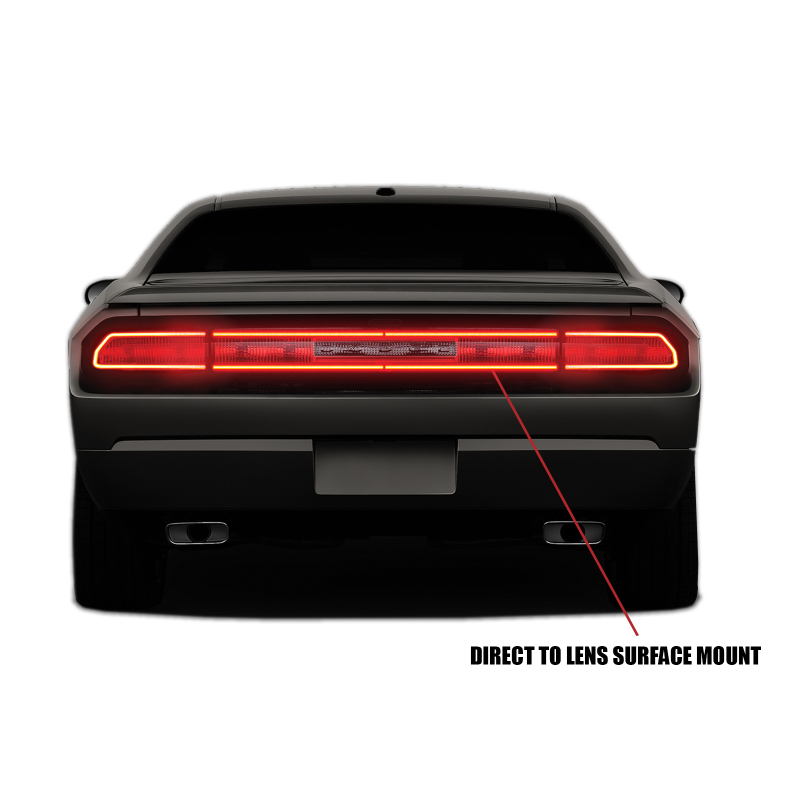 Oracle Dodge Challenger 08-14 Afterburner Center Section (4 pcs) - Red thumbnail 3
