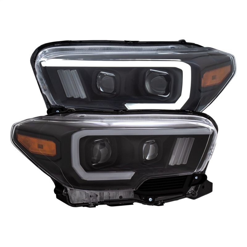 ANZO 2016-2017 Toyota Tacoma Projector Headlights w/ Plank Style Switchback Black w/ Amber thumbnail 8