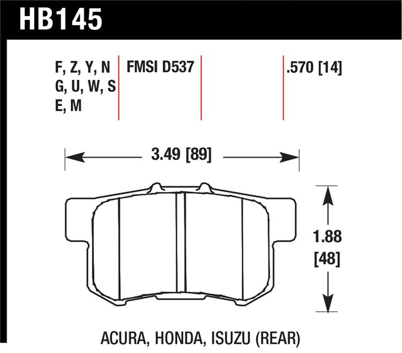 HAWK DTC-60 Brake Pad Sets
