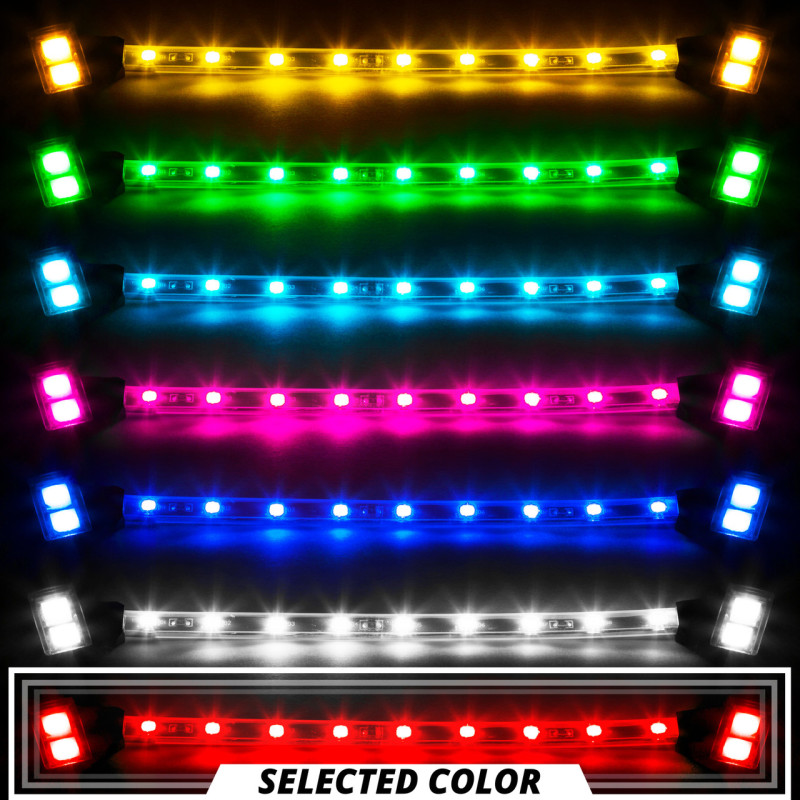 XK Glow LED Undercar Light Kits XK041004-R Accent Lights, Kit, Red, Waterproof, Four Lights, Kit thumbnail 7