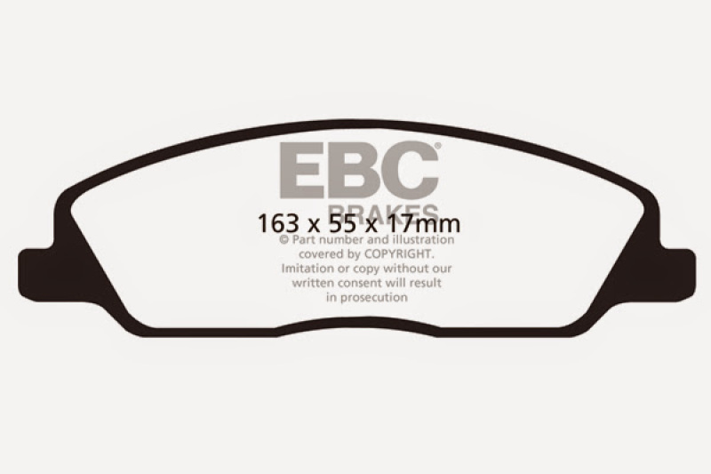EBC 10-14 Ford Mustang 3.7 Greenstuff Front Brake Pads thumbnail 4