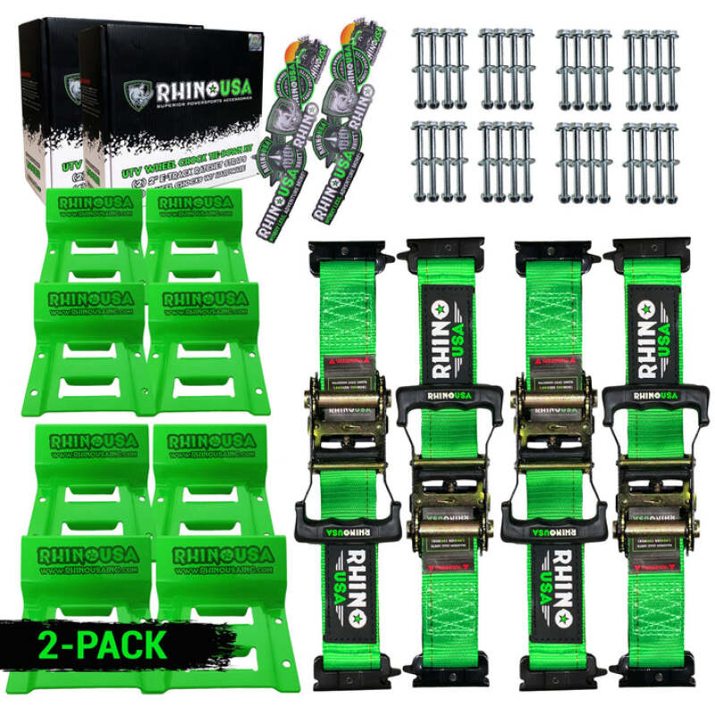 Rhino USA Utv Wheel Chock Tie-Down Kit (4-Wheel Kit) (Green)
Tie Strap