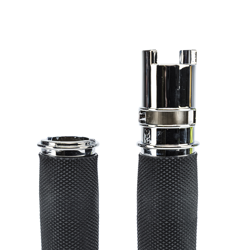 Bikers Choice Billet Aluminum Chrome Throttle-By-Wire Contour Grips