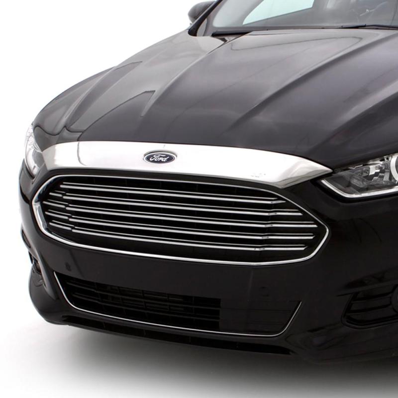 AVS 10-12 Ford Fusion Aeroskin Low Profile Hood Shield - Chrome thumbnail 4