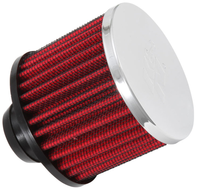 K&N Rubber Base Chrome Top Push-In Crankcase Vent Filter 3in OD x 2-1/2in H.
Vent Air Filter/Brea
Vent Air Filter