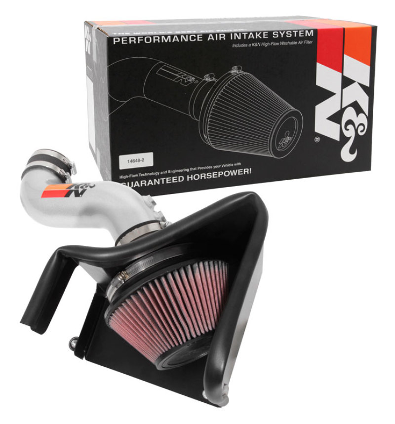 K&N 15-18 Hyundai Sonata L4-2.4L F/I Silver Typhoon Short Ram Intake thumbnail 3