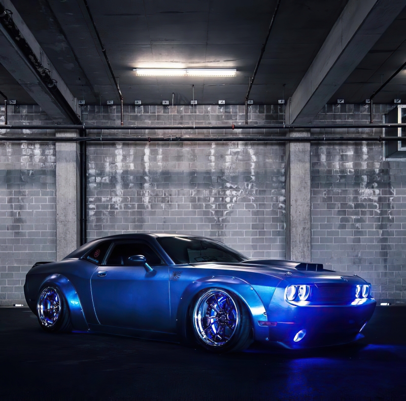 Oracle 08-14 Dodge Challenger LED Projector Headlight Halo Kit - Blue