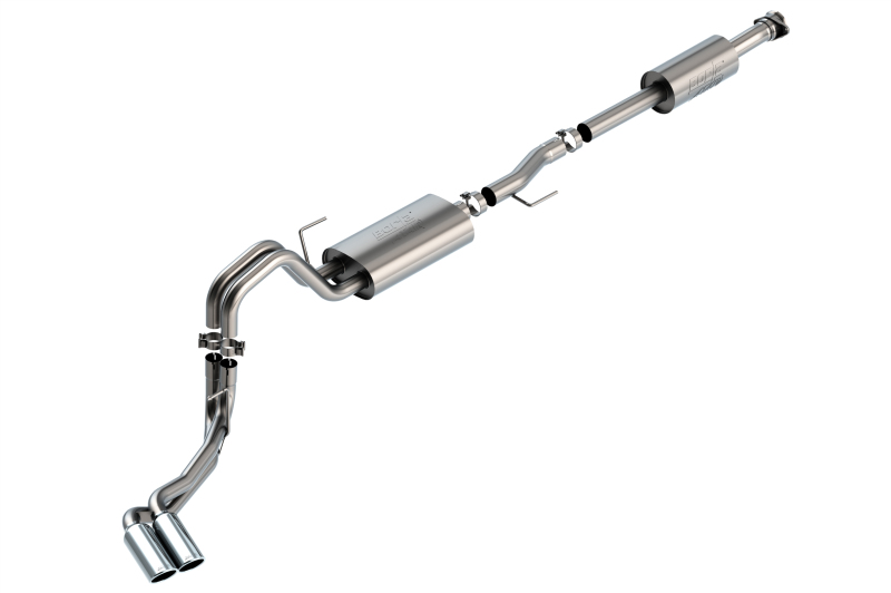 Borla F-150 2021 3.3L CC SB EC STB XL/XLT/Lariat/KR/Plnm/LTD 3/2.25 DSE Cat-Back ATAK Chrome Tips thumbnail 2