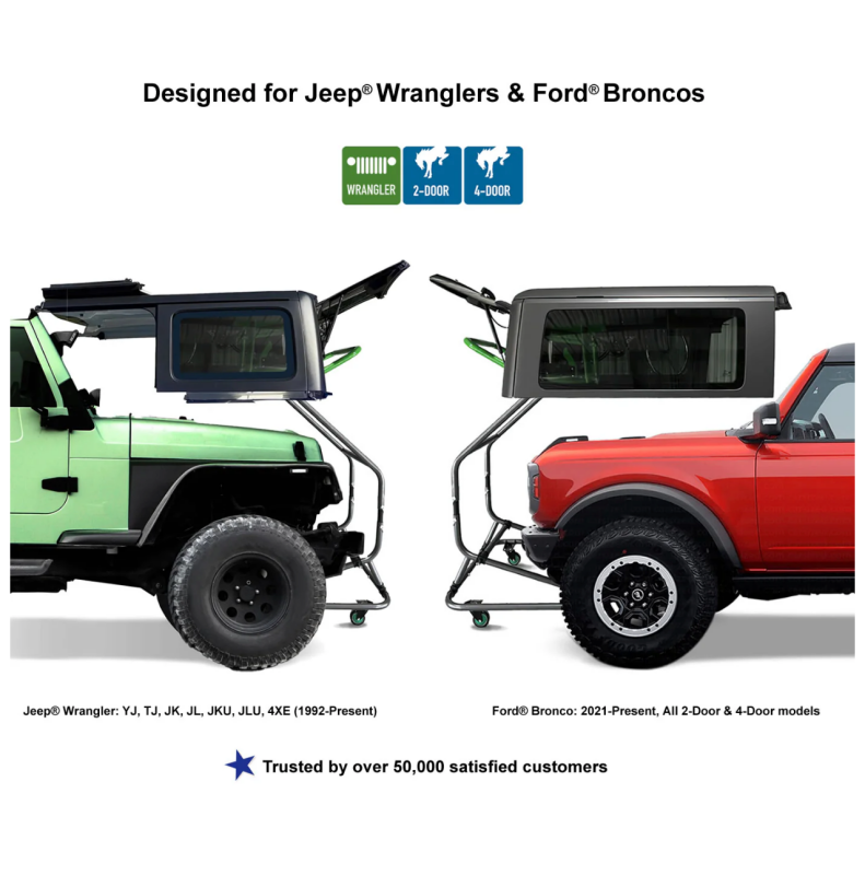 Bestop Toplift Pro V20 Hardtop Removal Tool For Jeep Wrangler & Ford Bronco thumbnail 2