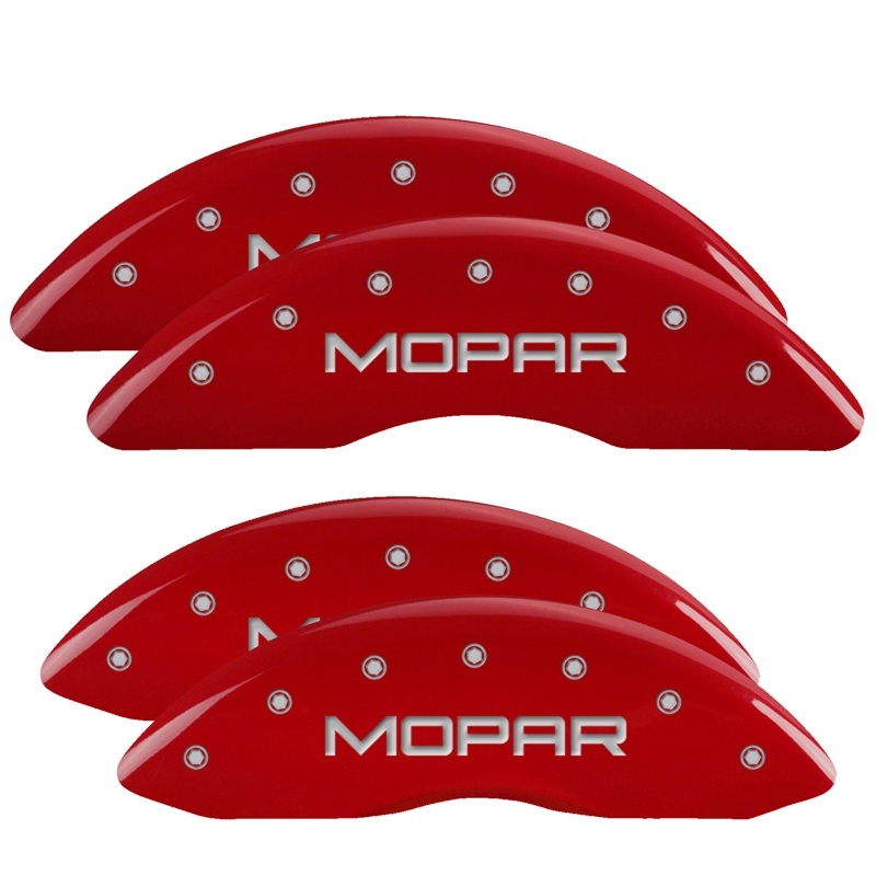 MGP 4 Caliper Covers Engraved Front & Rear MGP Red finish silver ch thumbnail 5