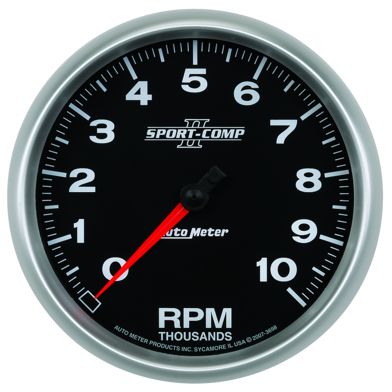 Autometer Sport-Comp II 5 inch 0-10000 RPM In Dash Tachometer