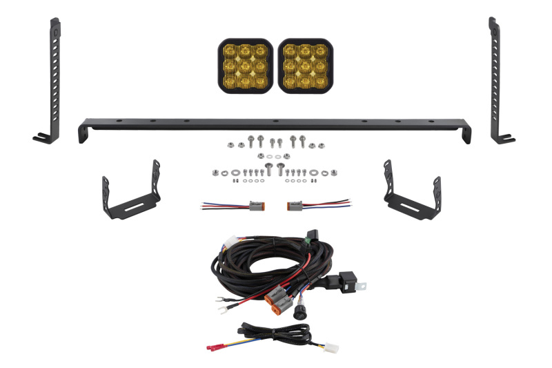 Diode Dynamics 14-23 Toyota 4Runner SS5 Stealth Grille LED 2-Pod Kit - Sport Yellow Driving thumbnail 2